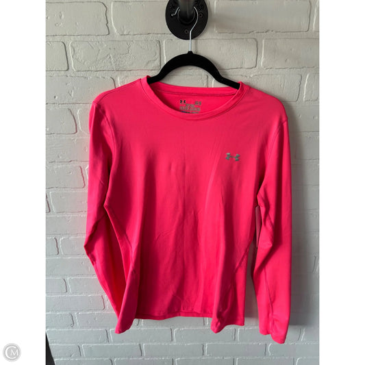 Athletic Top Long Sleeve Crewneck By Under Armour In Pink, Size: L
