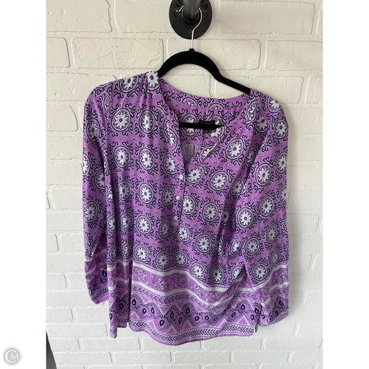 Top Long Sleeve By Talbots In Purple, Size: L