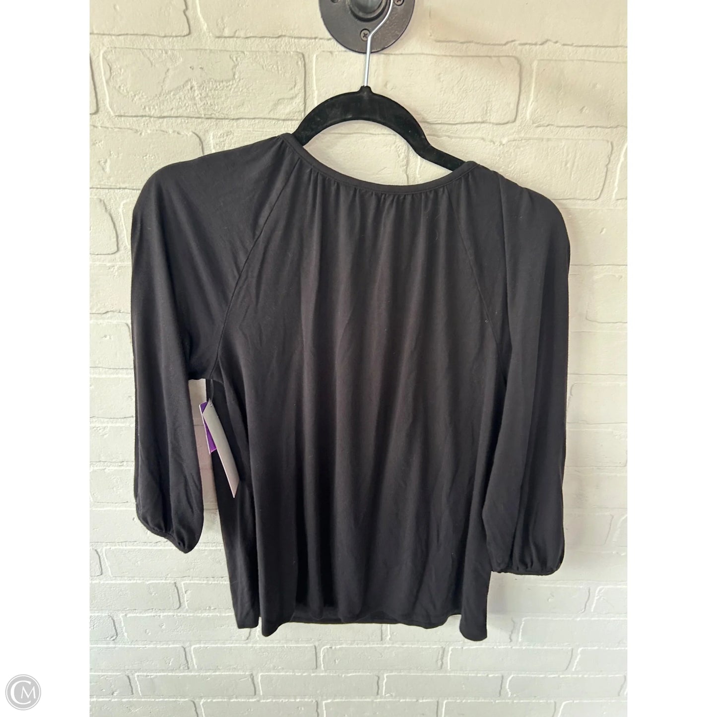 Top Long Sleeve By Croft And Barrow In Black, Size: S
