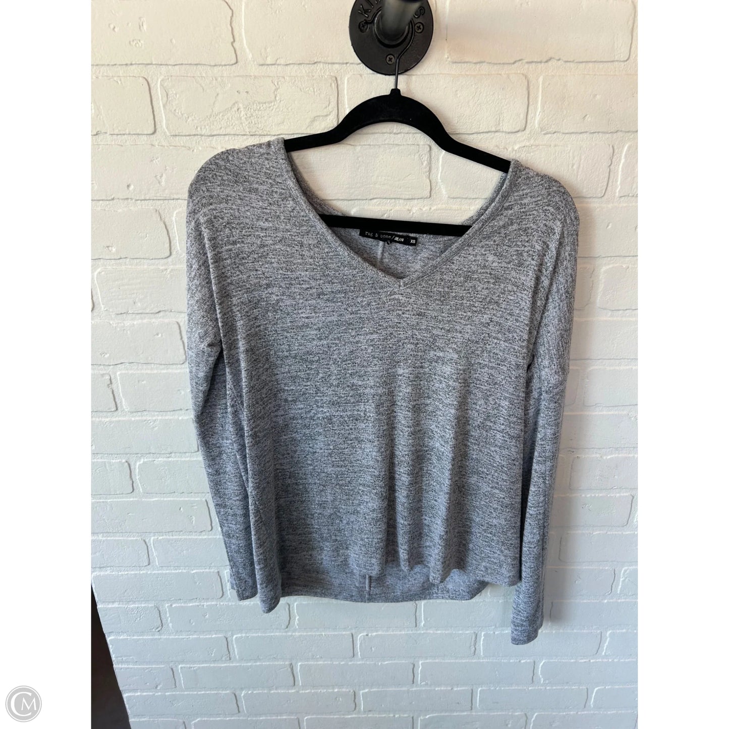 Top Long Sleeve By Rag And Bone In Grey, Size: Xs