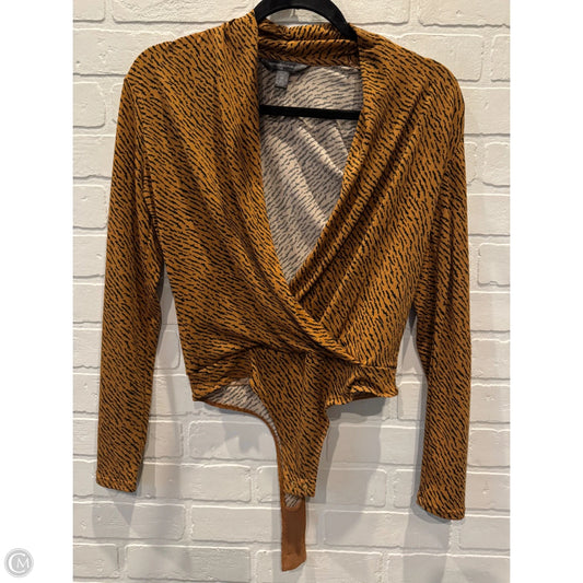 Bodysuit By Banana Republic In Black & Brown, Size: Xs