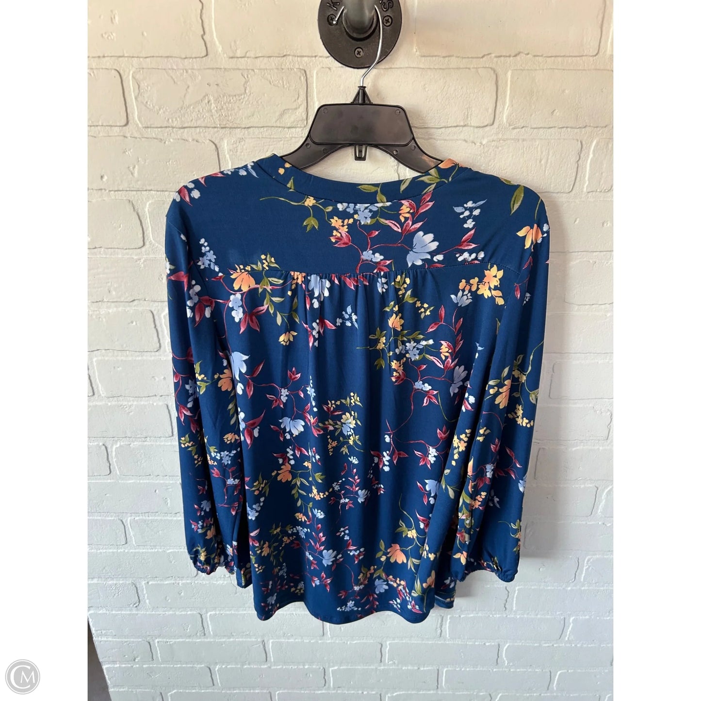 Top Long Sleeve By Two By Vince Camuto In Blue, Size: L