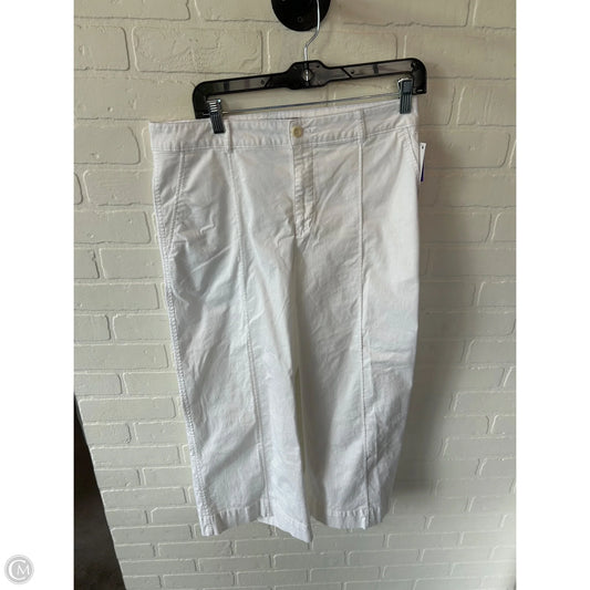 Pants Cropped By Lauren By Ralph Lauren In White, Size: 8