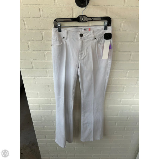 Jeans Boot Cut By Cabi In White Denim, Size: 4