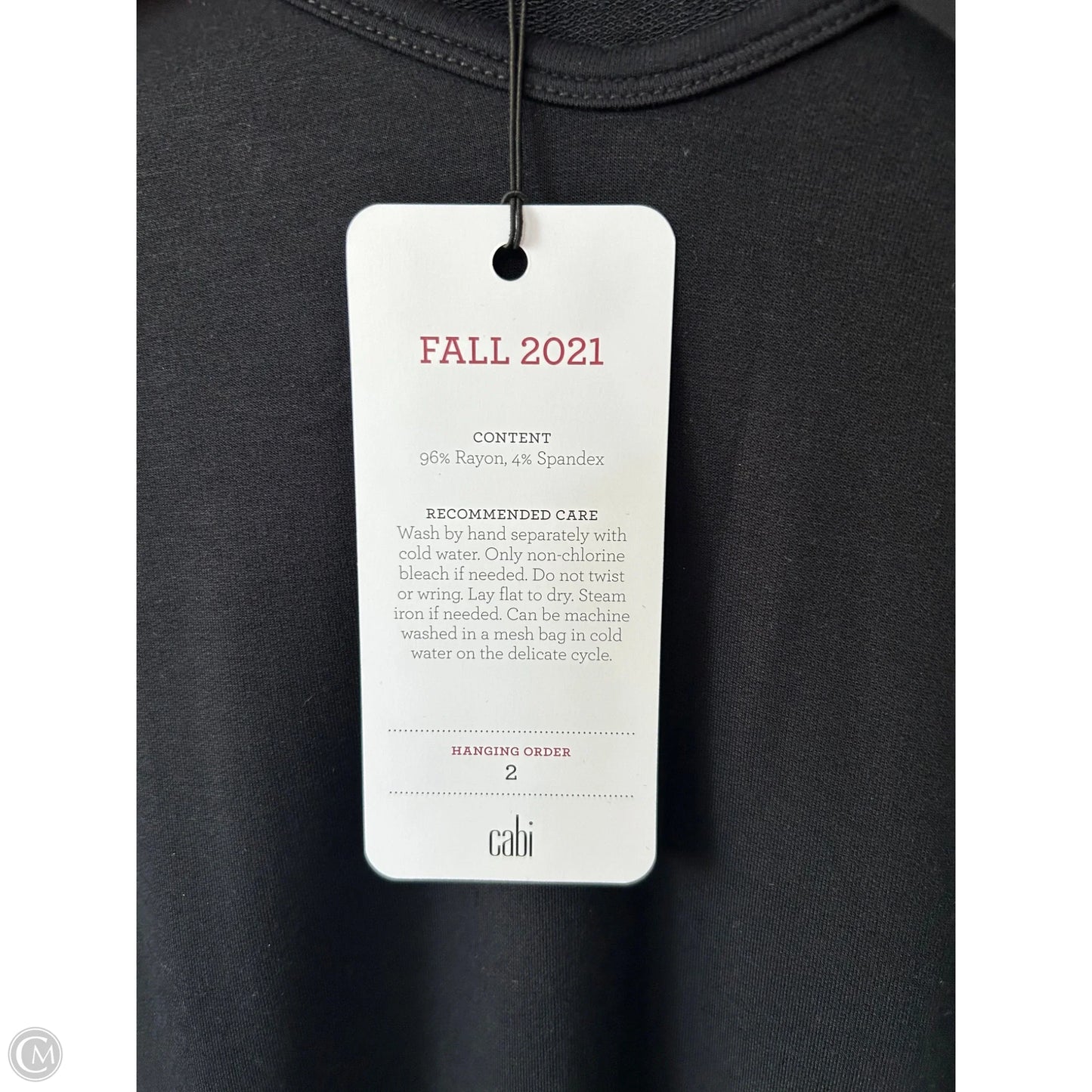 Top Long Sleeve By Cabi In Black, Size: M