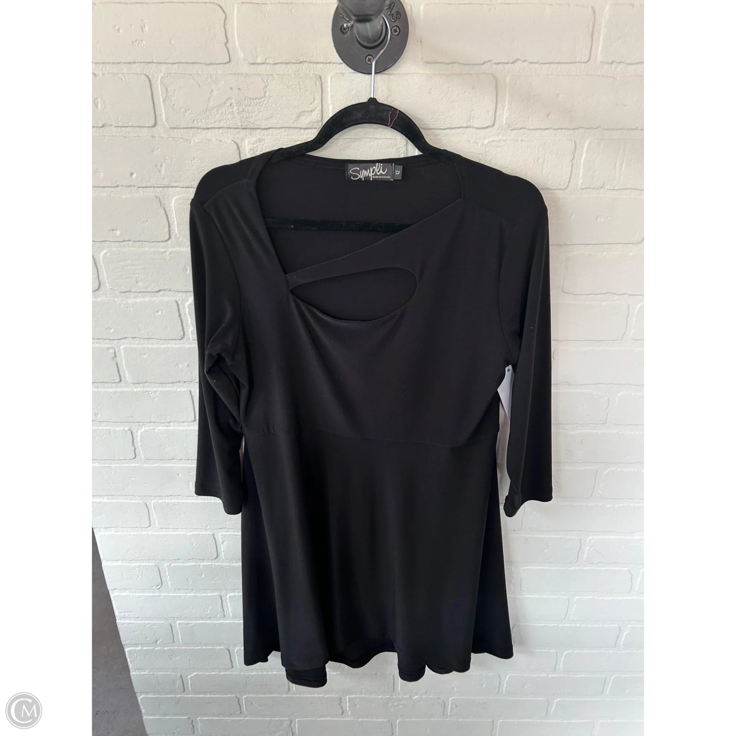 Tunic Long Sleeve By Sympli In Black, Size: L