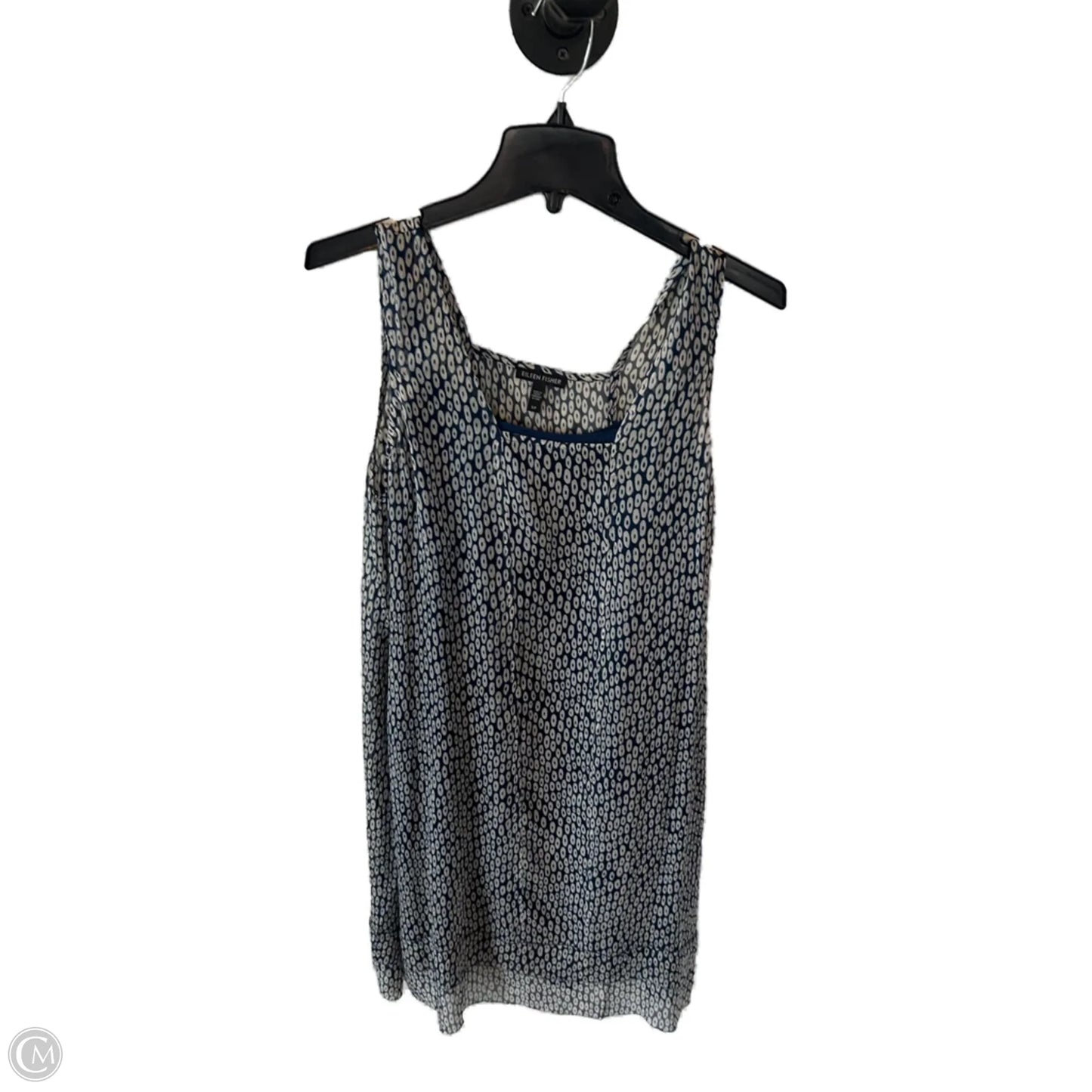 Dress Set 2pc By Eileen Fisher In Blue & Cream, Size: S