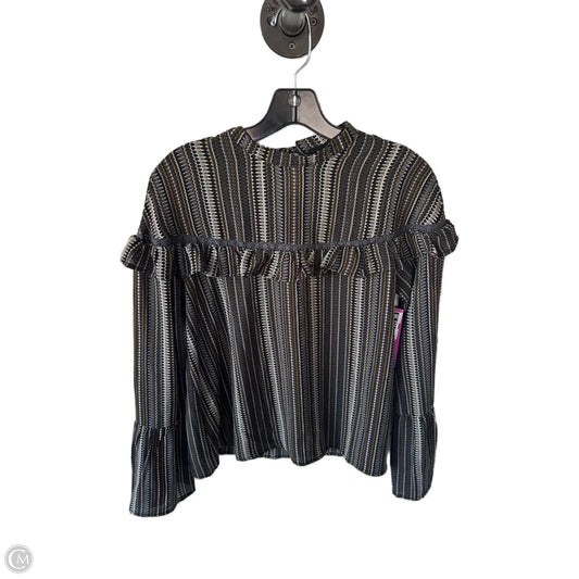 Top Long Sleeve By Fabrik In Black, Size: S