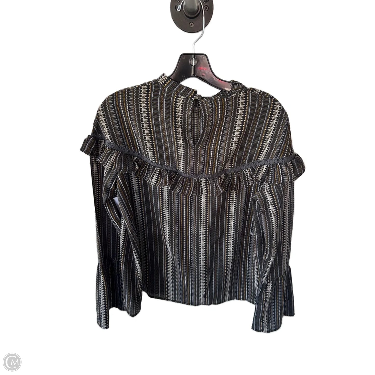 Top Long Sleeve By Fabrik In Black, Size: S