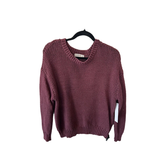 Sweater By Abercrombie And Fitch In Maroon, Size: Xs