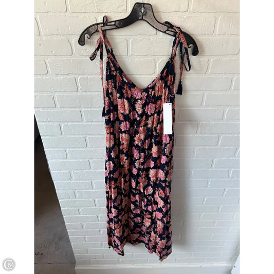 Dress Casual Midi By Old Navy In Blue & Orange, Size: S