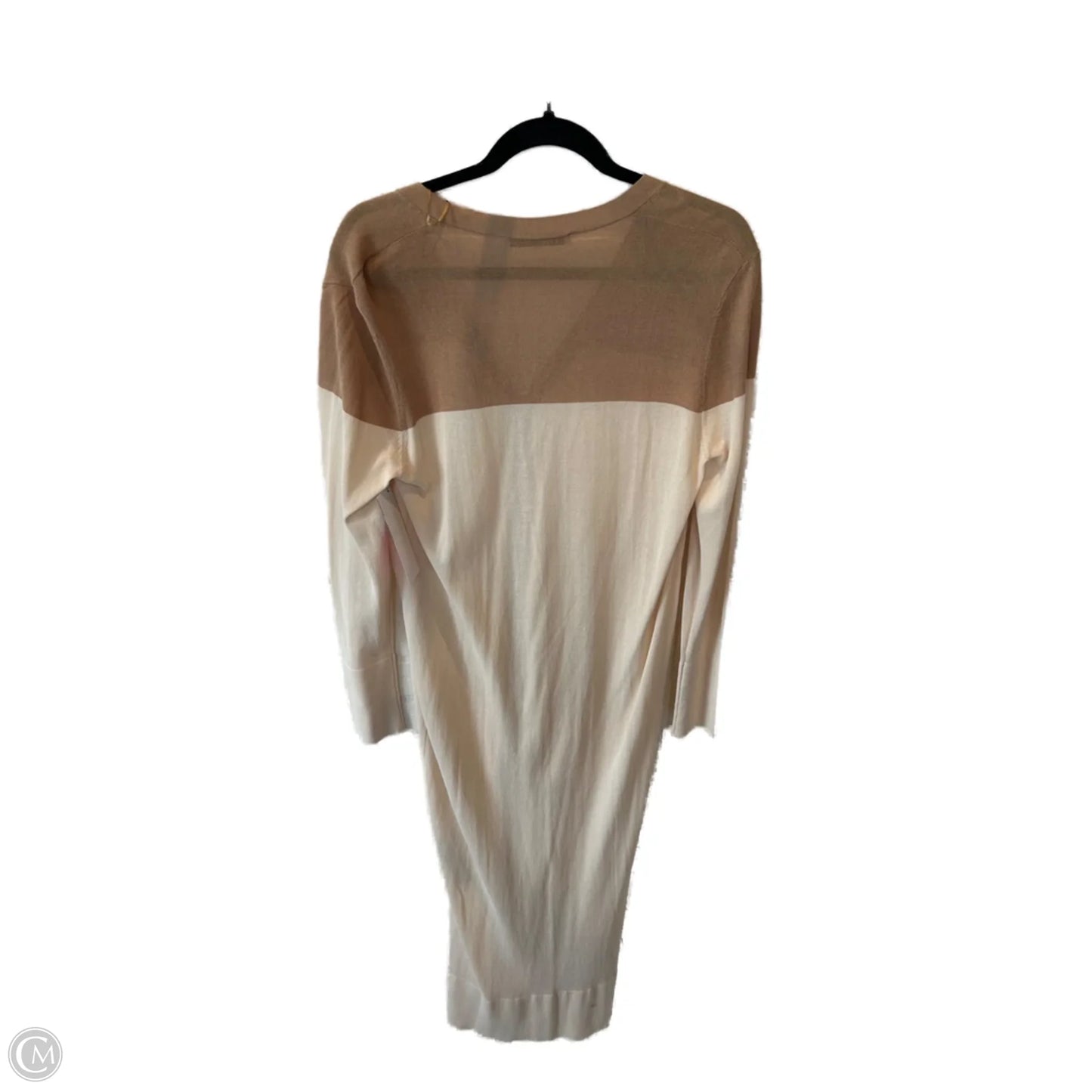 Sweater Cardigan By Zara In Cream & Tan, Size: M