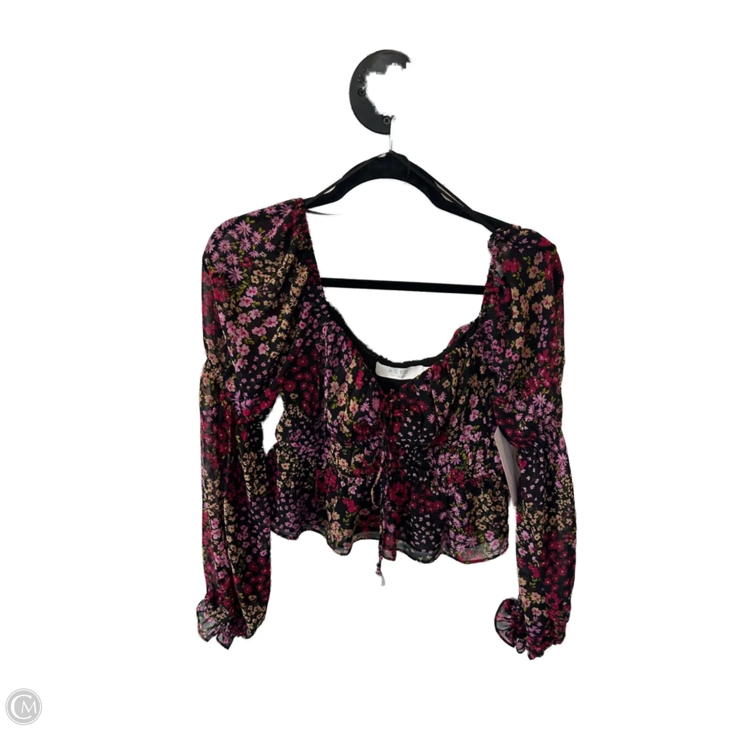 Top Long Sleeve By Astr The Label In Black, Size: M