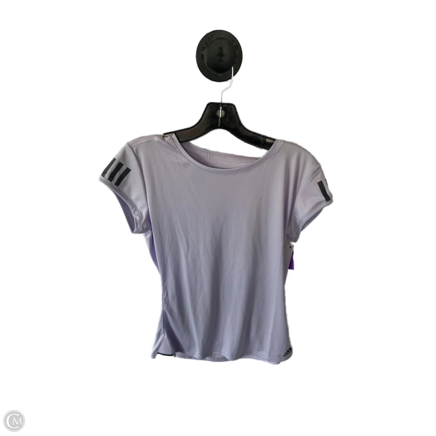 Athletic Top Short Sleeve By Adidas In Purple, Size: S