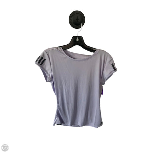 Athletic Top Short Sleeve By Adidas In Purple, Size: S