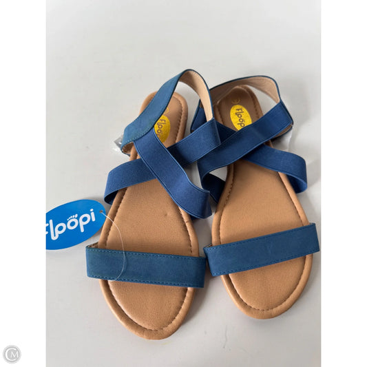 Sandals Flats By Clothes Mentor In Blue, Size: 9