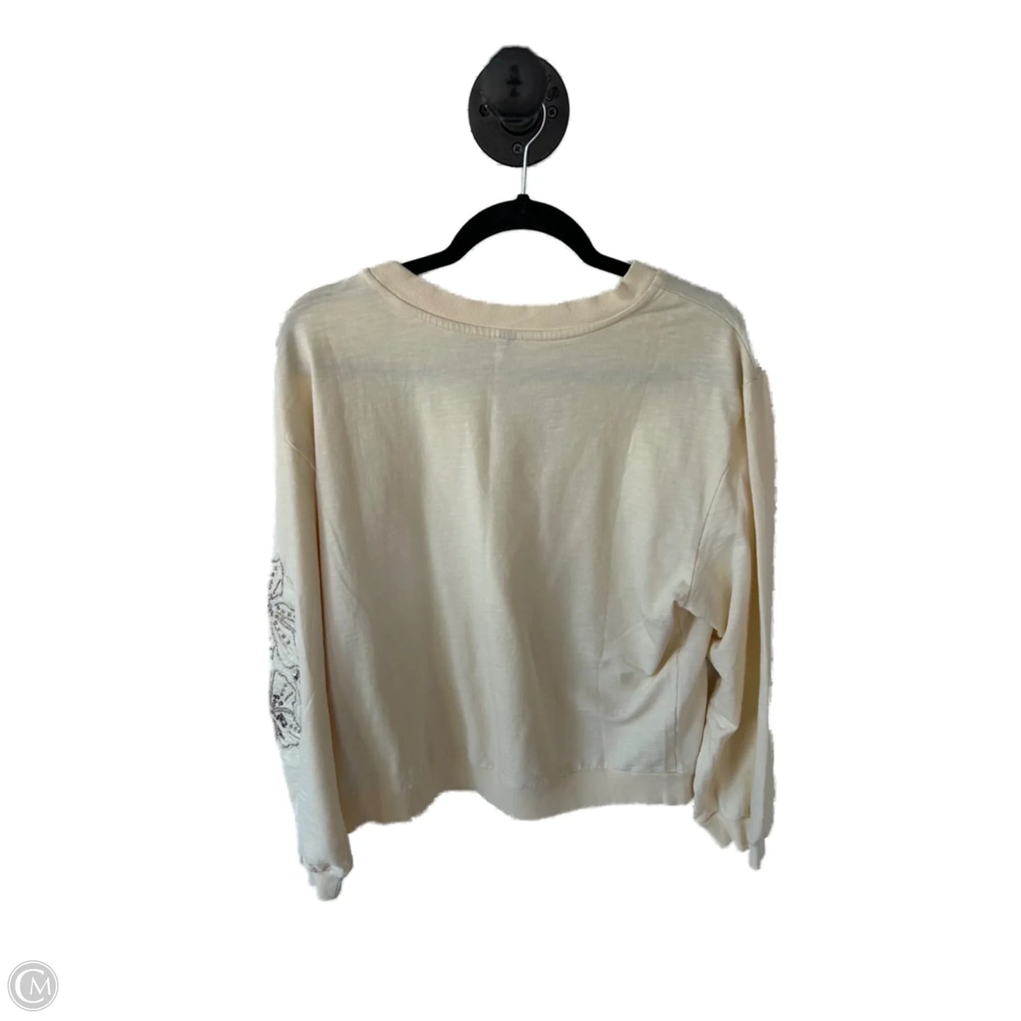 Top 3/4 Sleeve By Anthropologie In Cream, Size: Xl