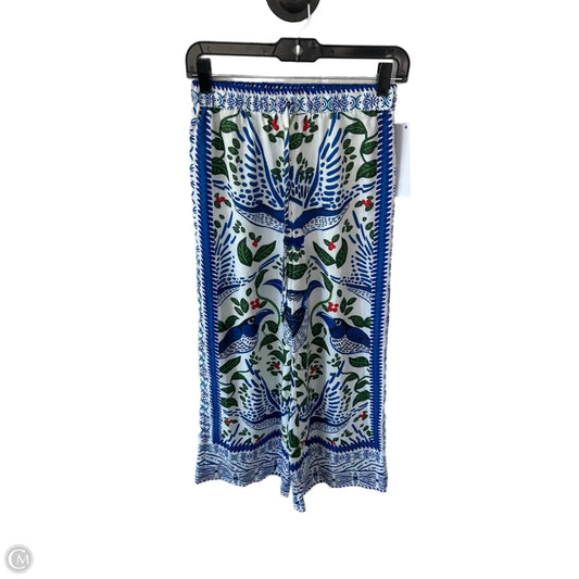 Pants Wide Leg By Shein In Blue & White, Size: 4