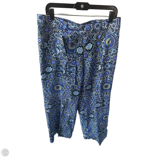 Pants Wide Leg By Banana Republic In Blue & White, Size: 12p