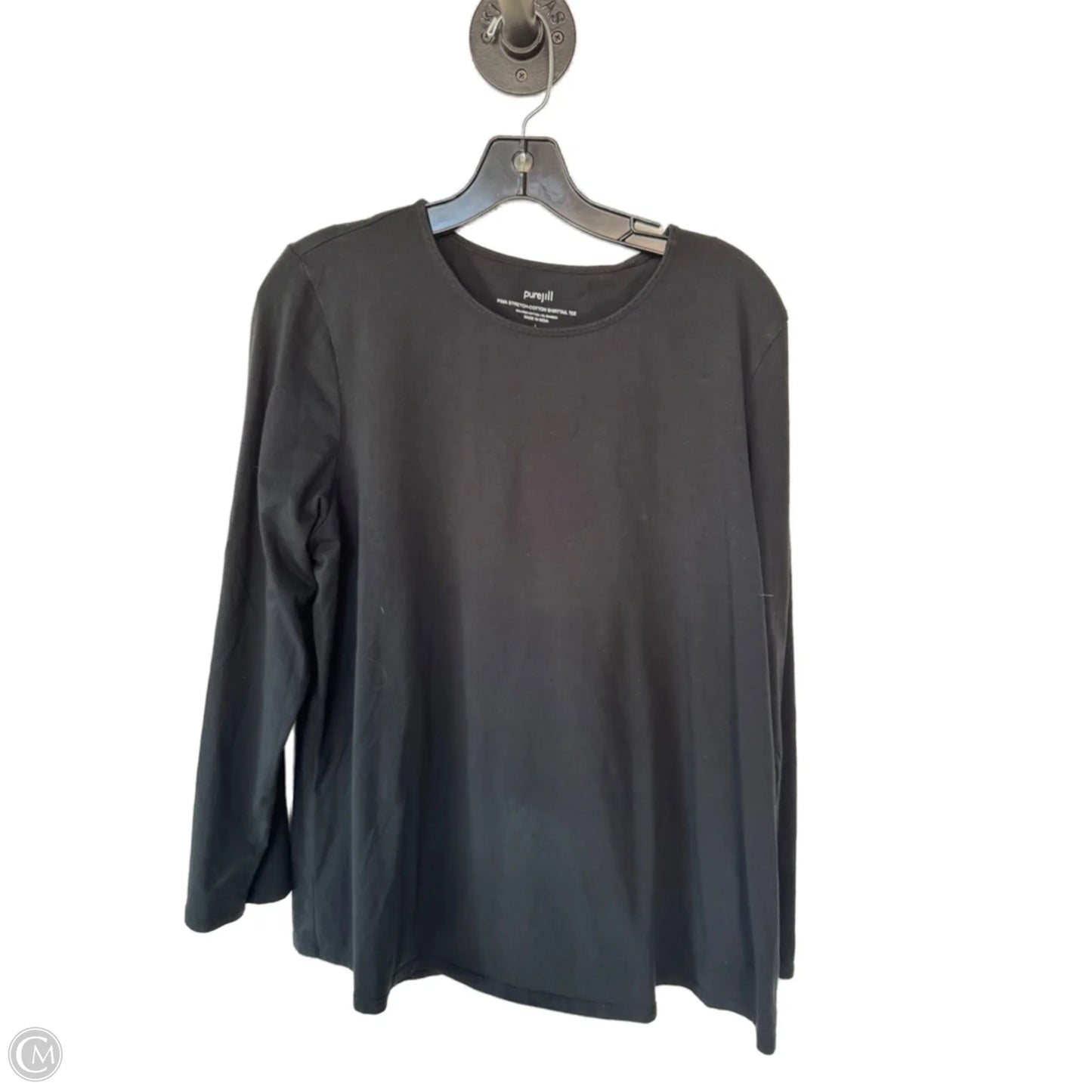Top Long Sleeve Basic By Pure Jill In Black, Size: L
