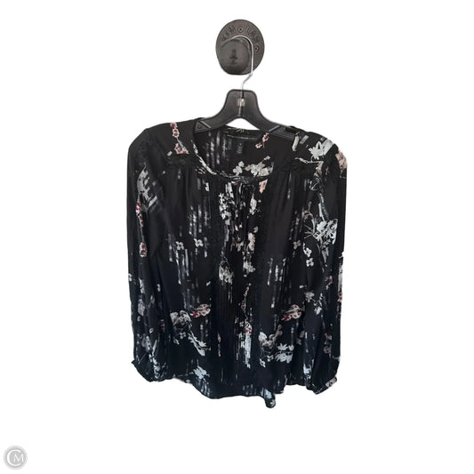Top Long Sleeve By White House Black Market In Black, Size: Xs