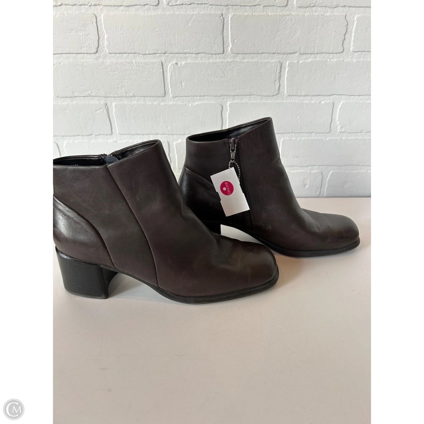 Boots Ankle Heels By White Mountain In Brown, Size: 10