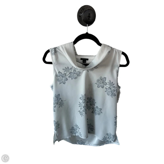 Top Sleeveless By Ann Taylor In Grey & White, Size: S