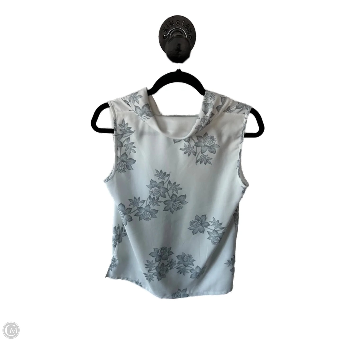 Top Sleeveless By Ann Taylor In Grey & White, Size: S