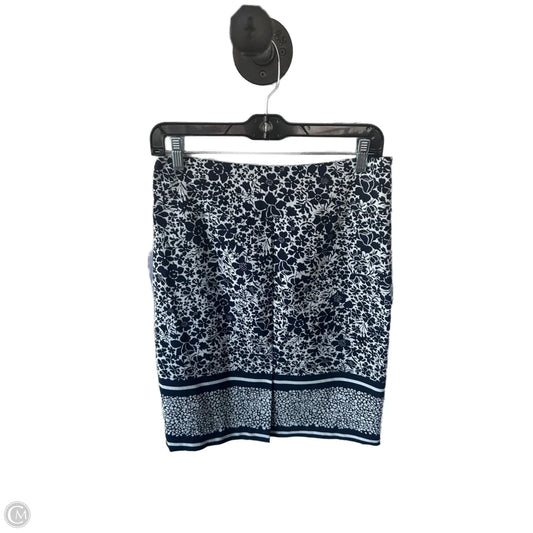 Skirt Mini & Short By Clothes Mentor In Blue & White, Size: 4