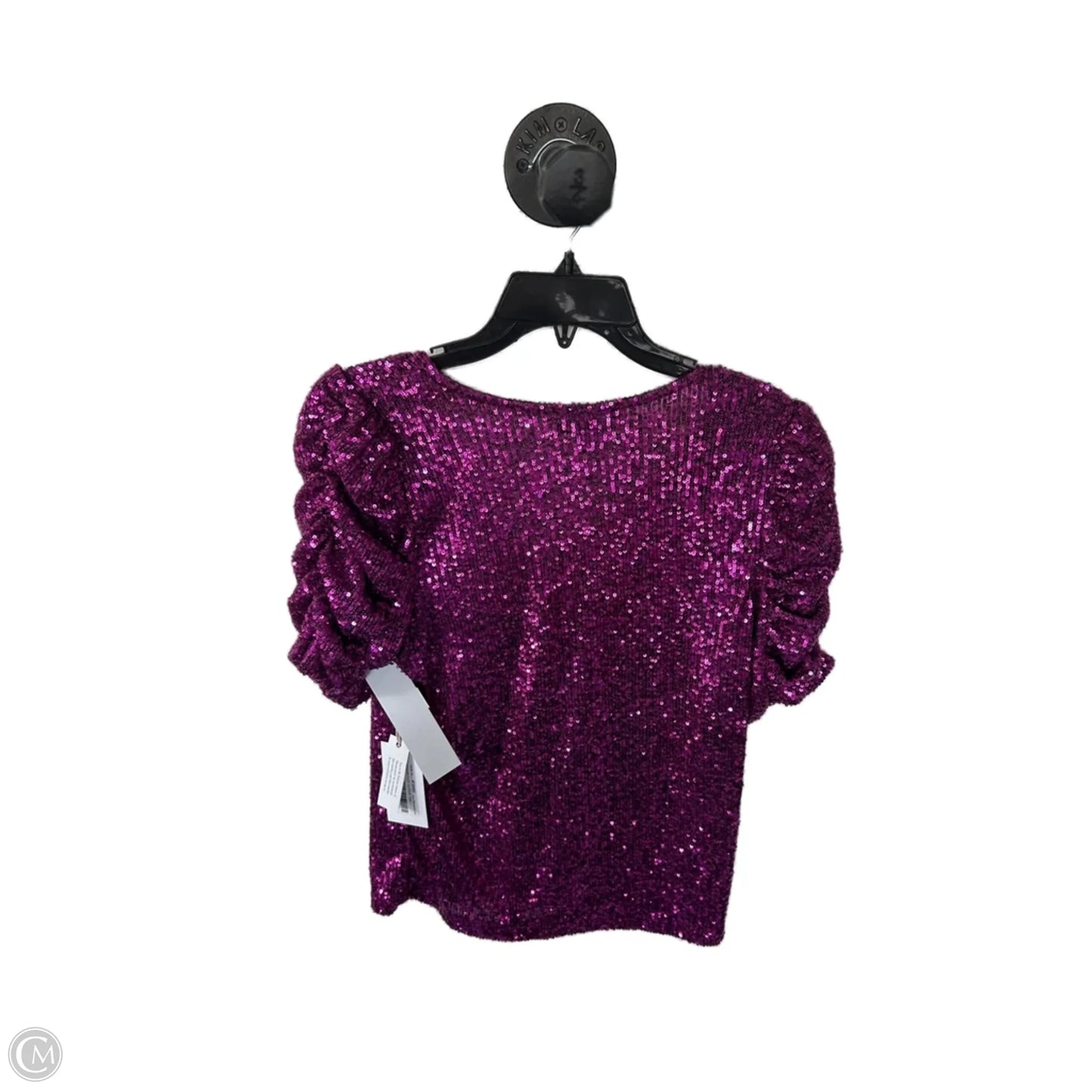 Top Short Sleeve By Fifteen Twenty In Purple, Size: L