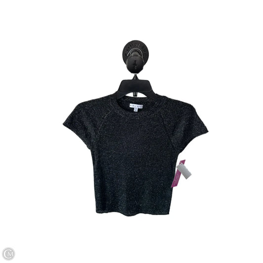 Top Short Sleeve By Clothes Mentor In Black & Silver, Size: S