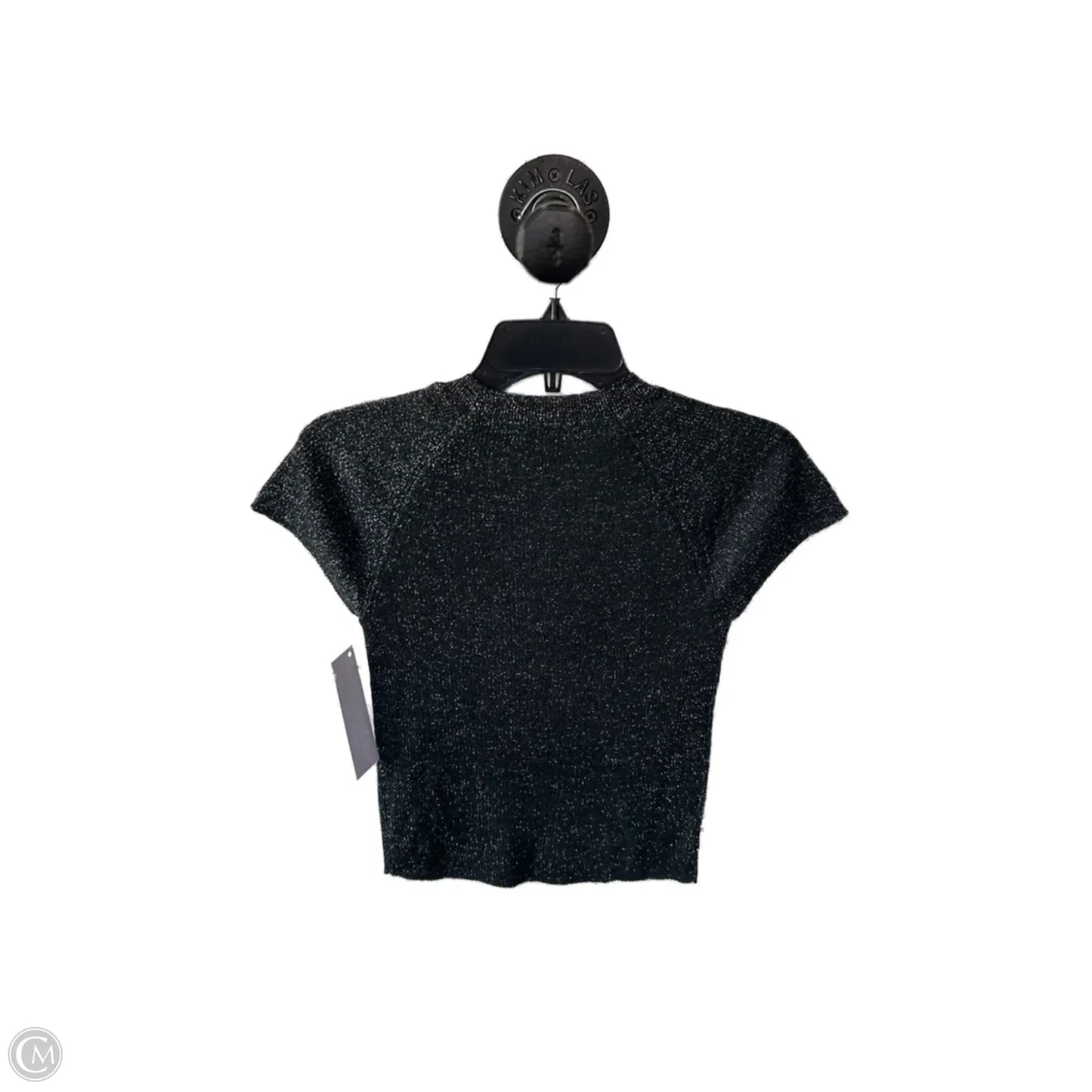 Top Short Sleeve By Clothes Mentor In Black & Silver, Size: S
