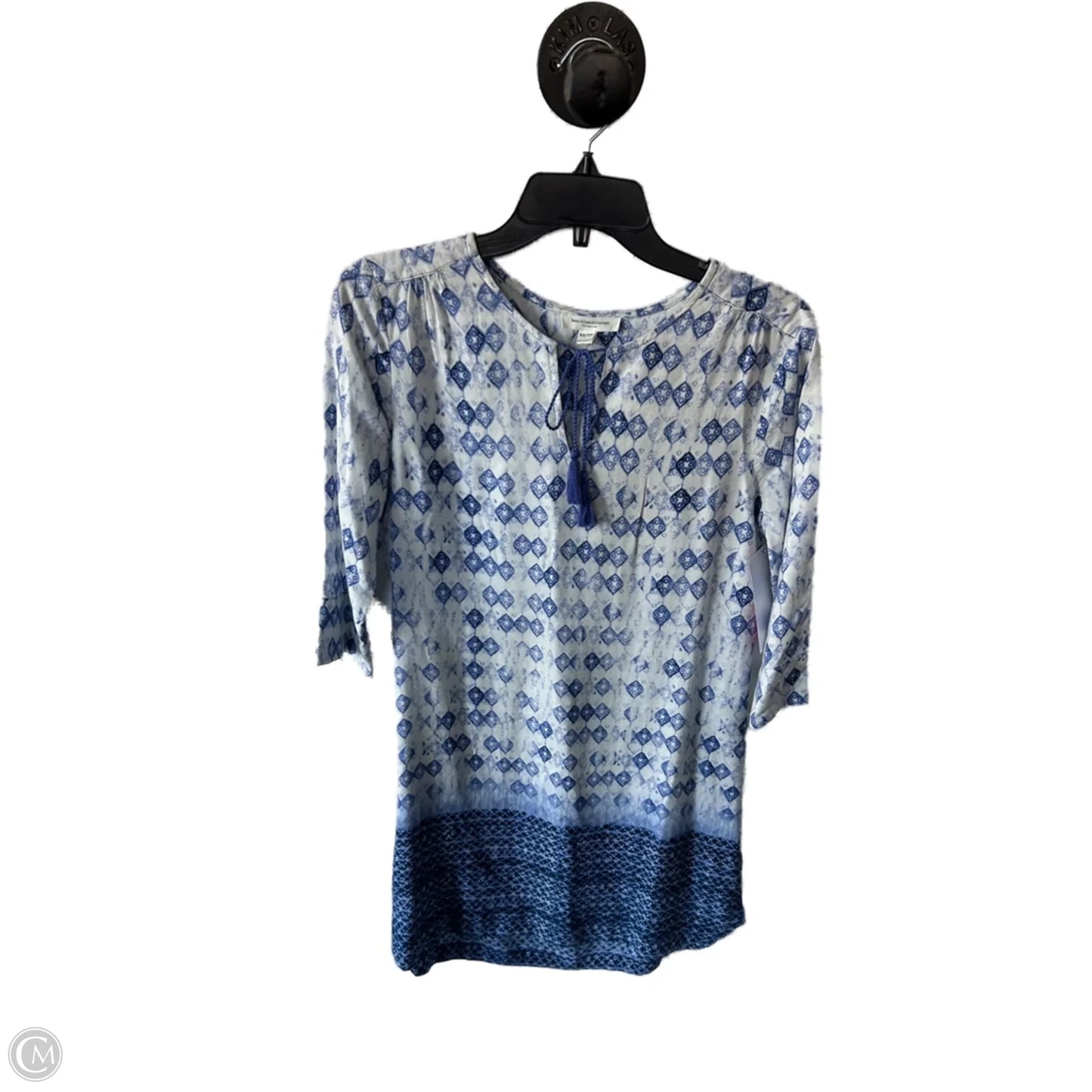 Dress Casual Short By Beachlunchlounge In Blue & White, Size: Xs