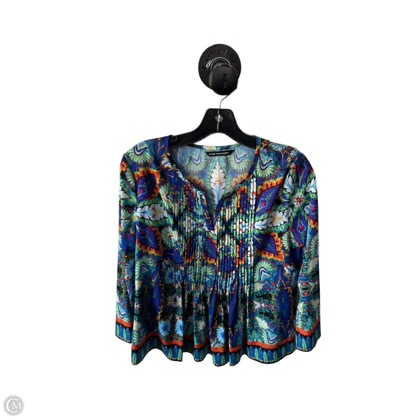 Top Long Sleeve By Cmc In Blue & Green, Size: Xs