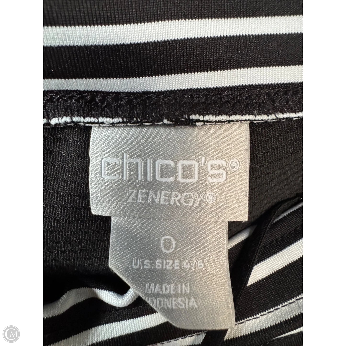 Skort By Chicos In Black & White, Size: 4