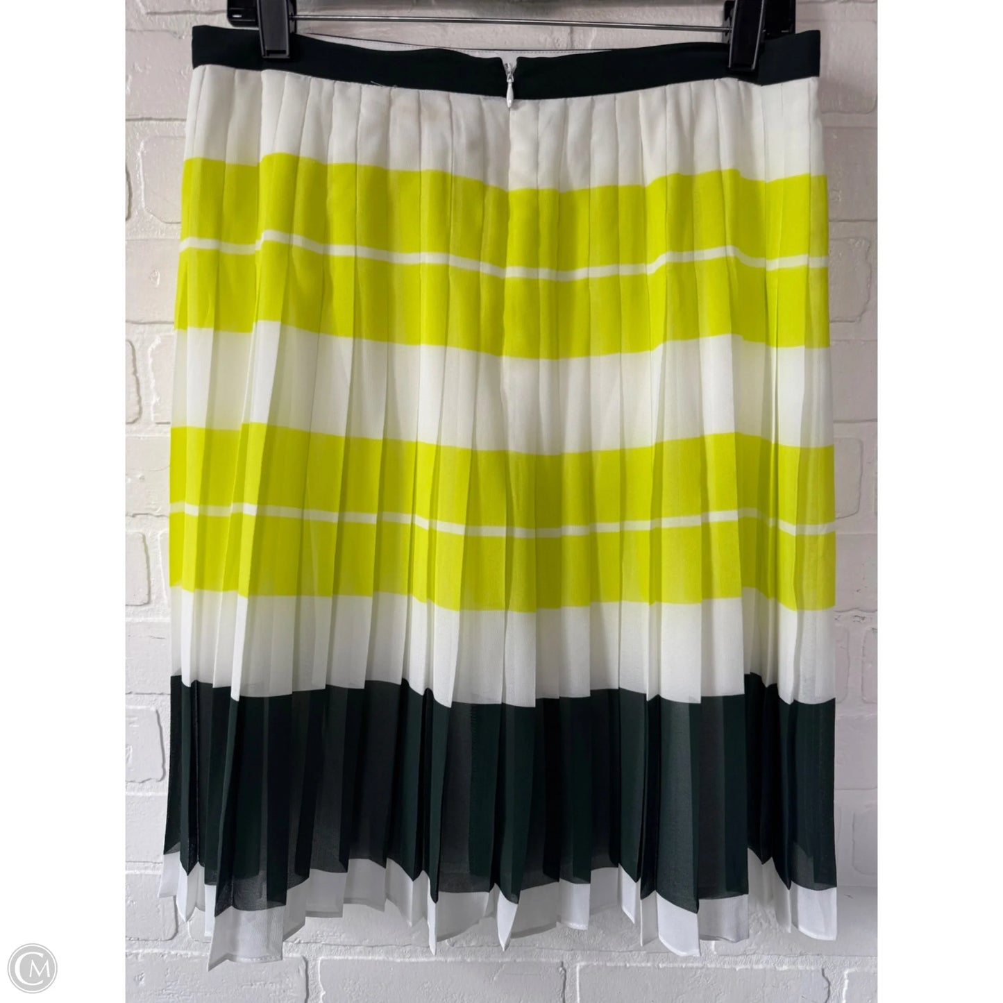 Skirt Mini & Short By Ann Taylor In Green & Yellow, Size: 8p