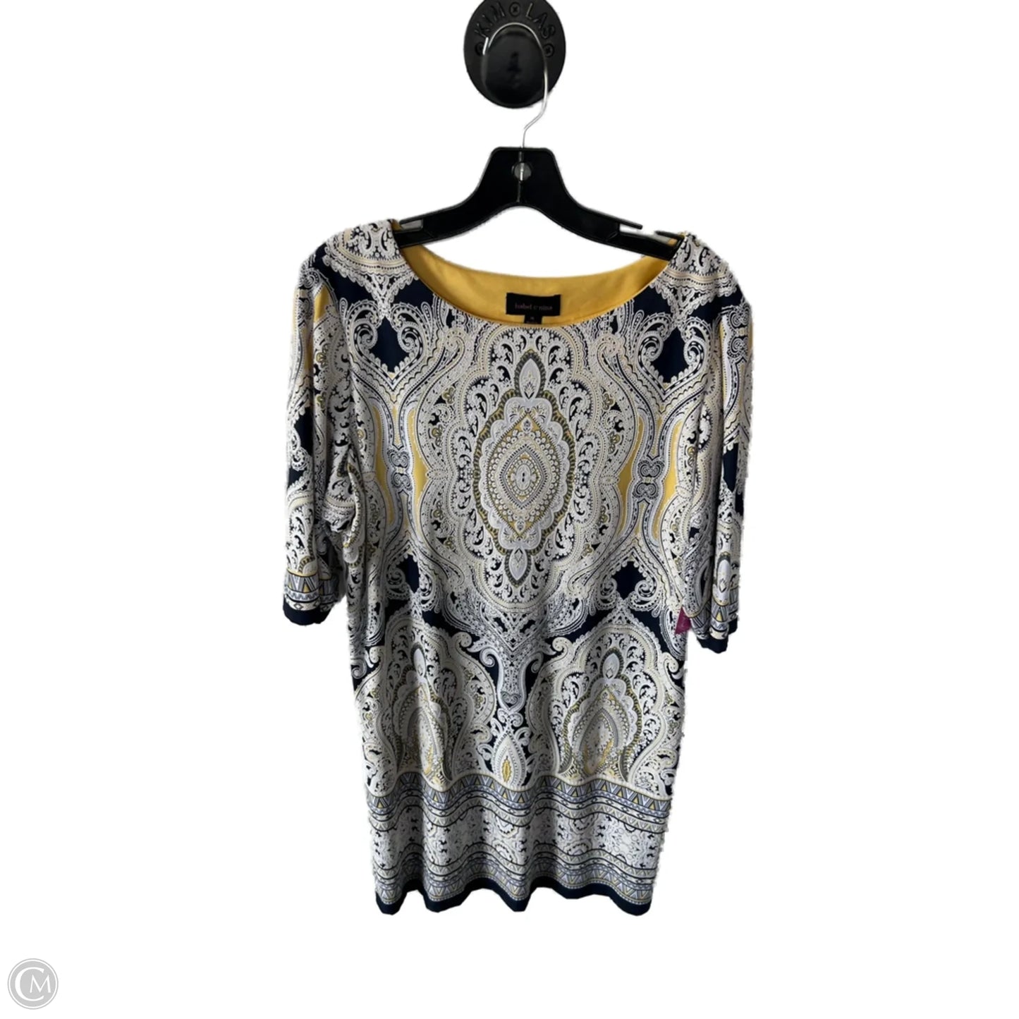 Dress Casual Short By Clothes Mentor In Blue & White, Size: Xl