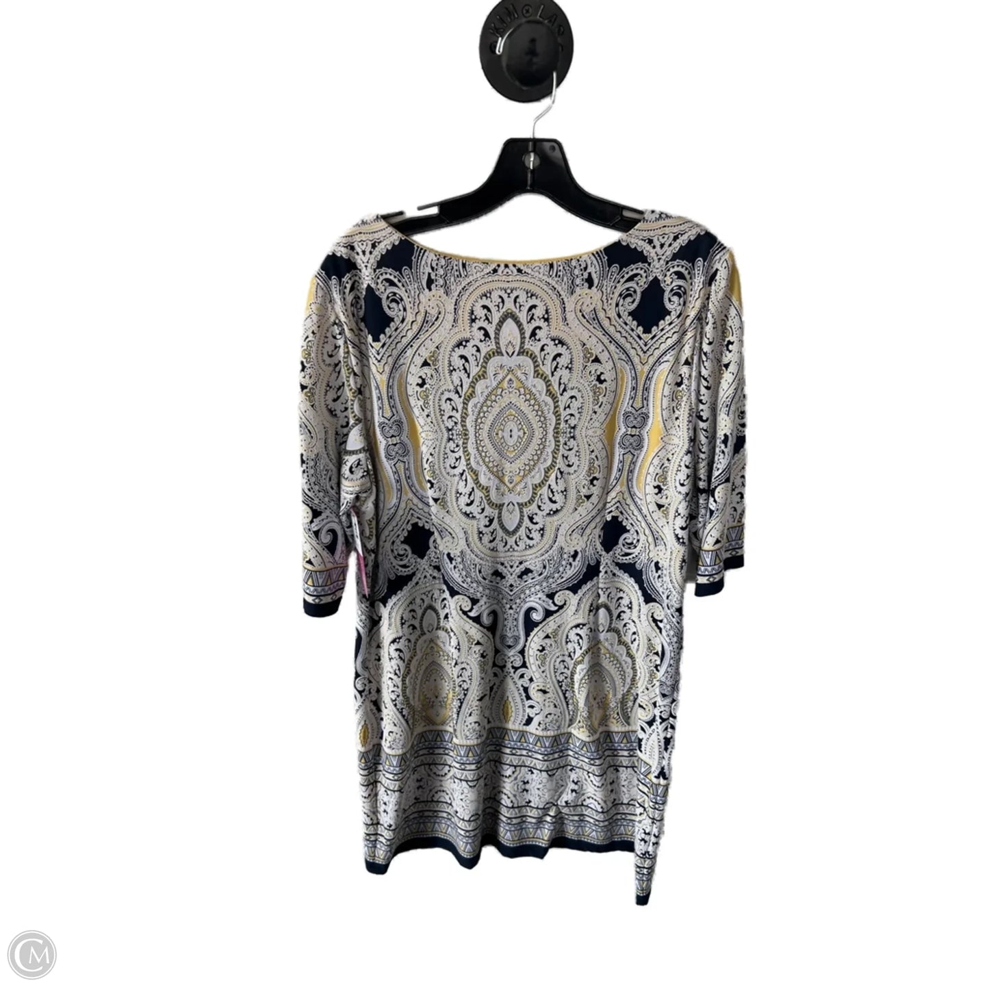 Dress Casual Short By Clothes Mentor In Blue & White, Size: Xl