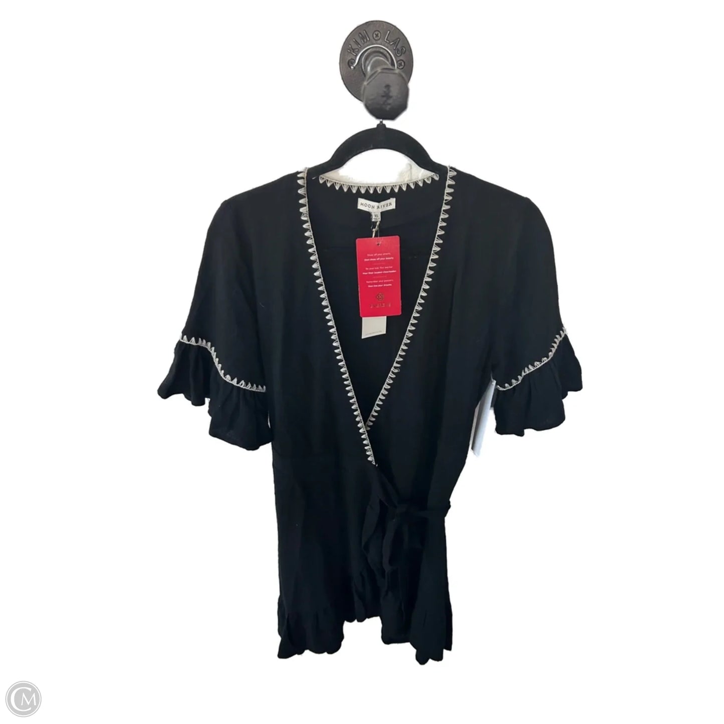 Dress Casual Short By Moon River In Black & Cream, Size: Xs