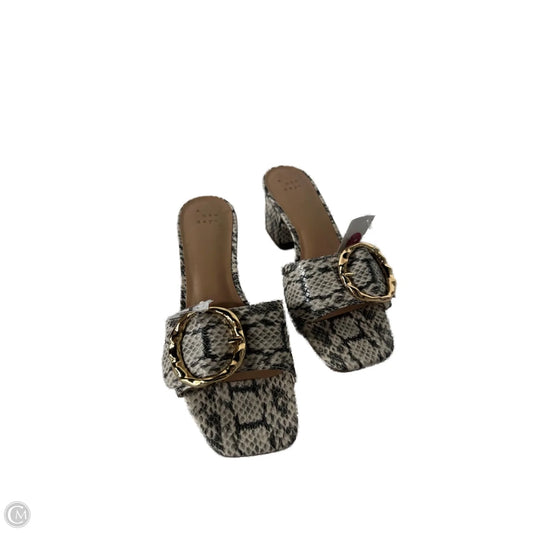 Sandals Heels Block By A New Day In Cream & Grey, Size: 8