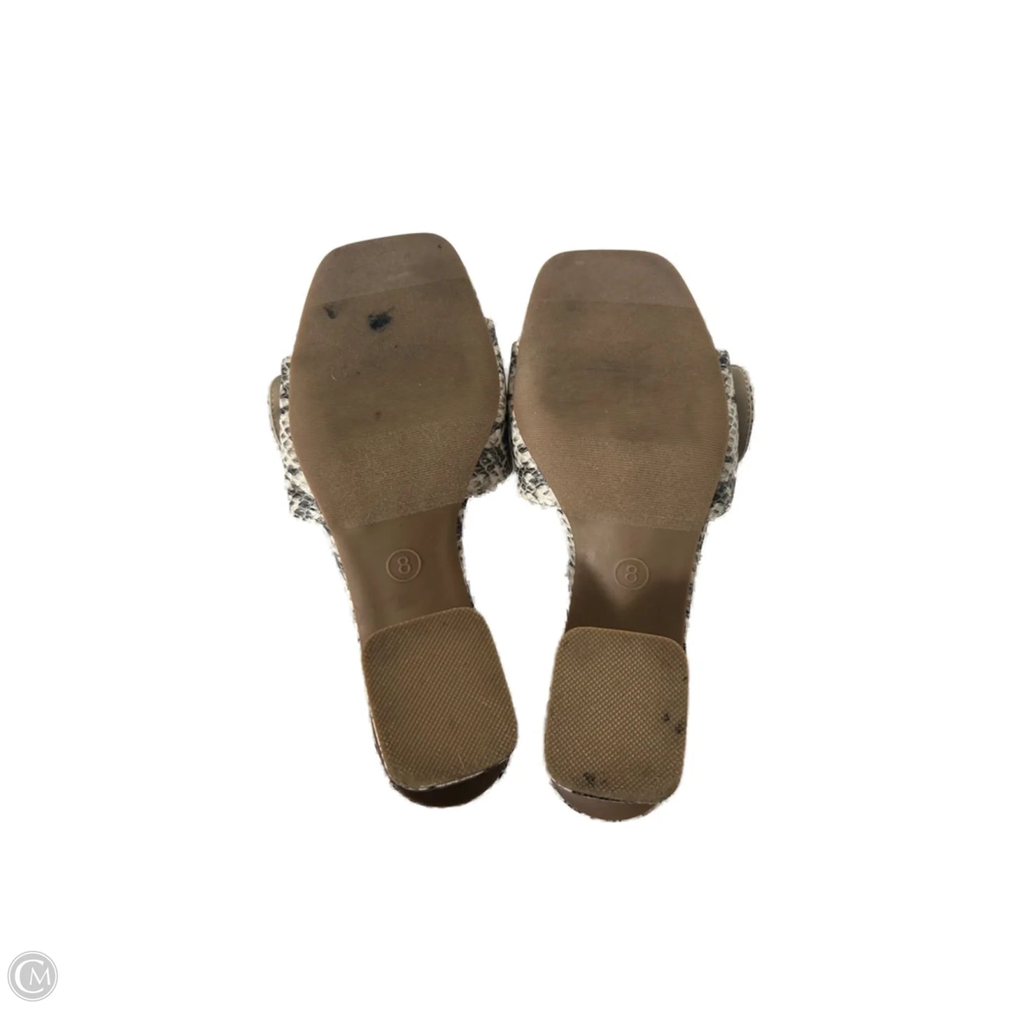 Sandals Heels Block By A New Day In Cream & Grey, Size: 8