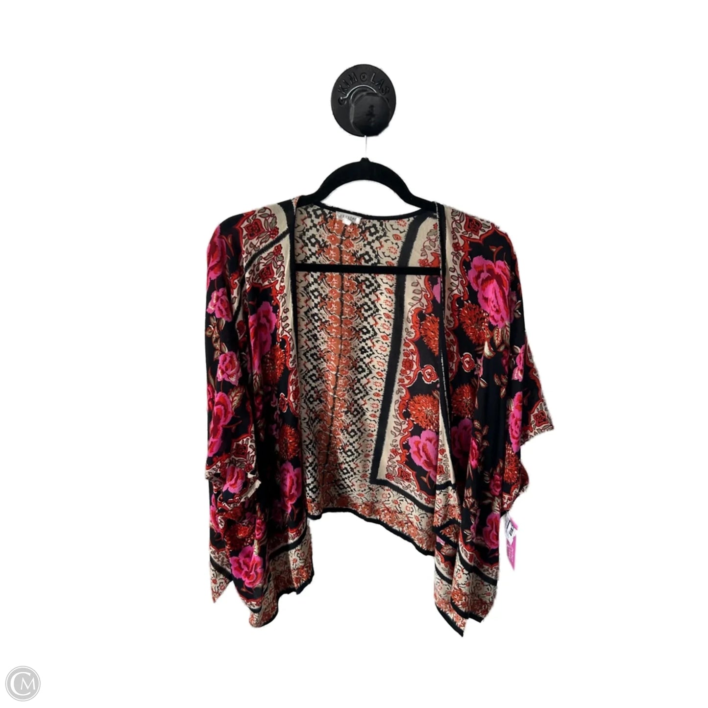 Kimono By En Creme In Black & Pink, Size: S