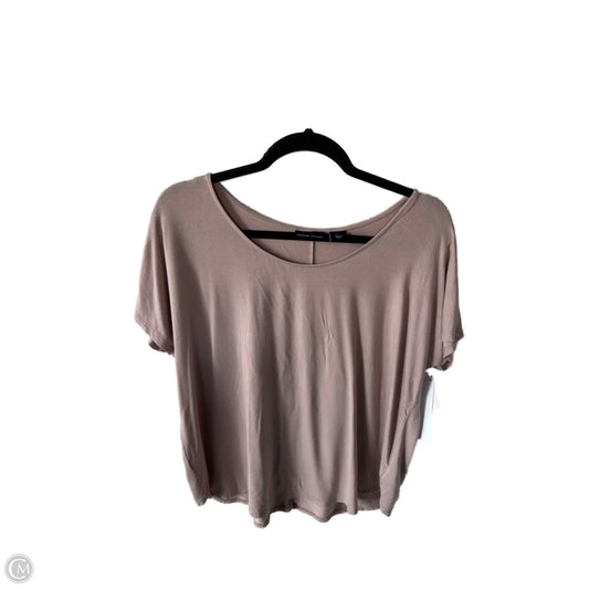Top Short Sleeve Basic By Adrienne Vittadini In Tan, Size: Xl