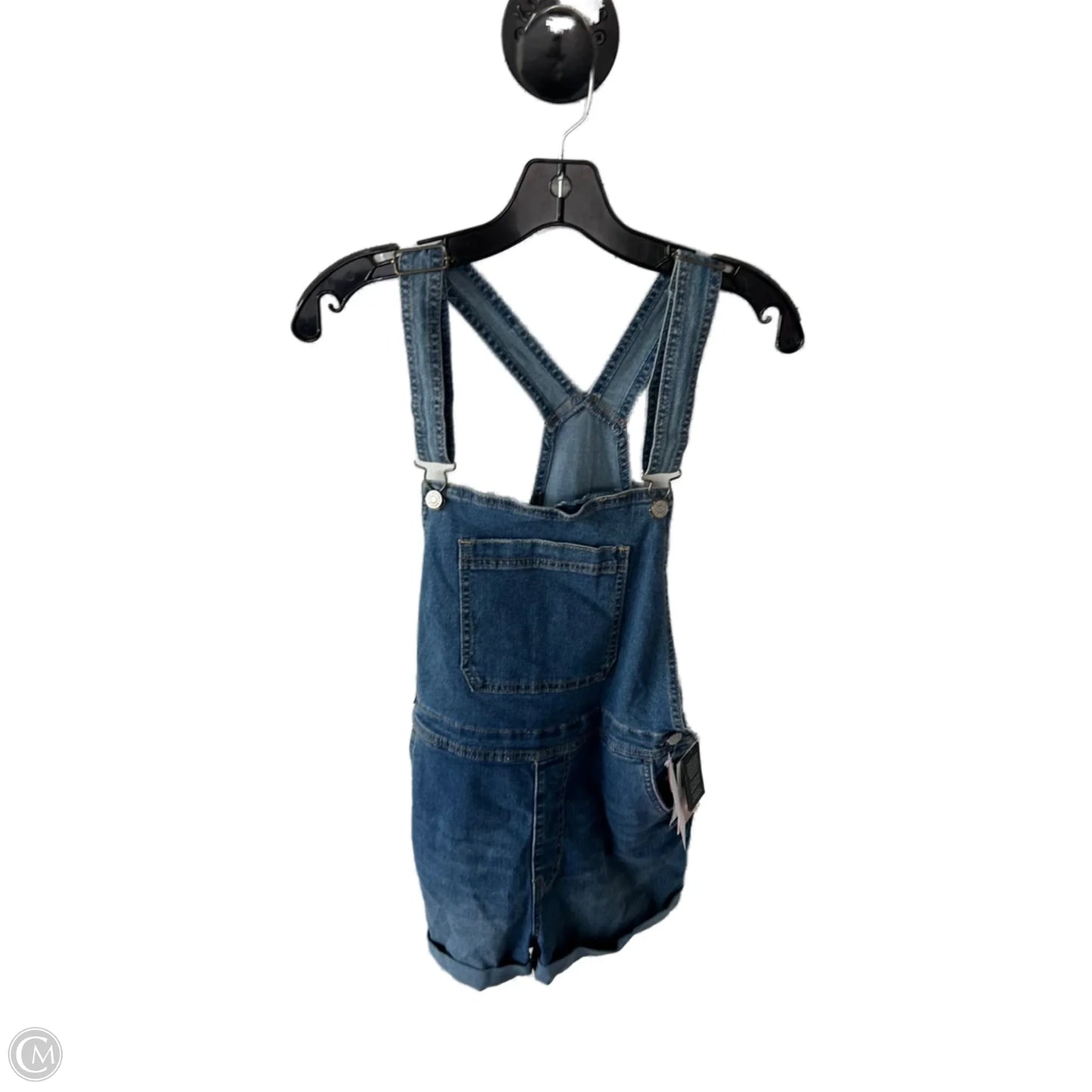 Shortalls By Clothes Mentor In Blue Denim, Size: L