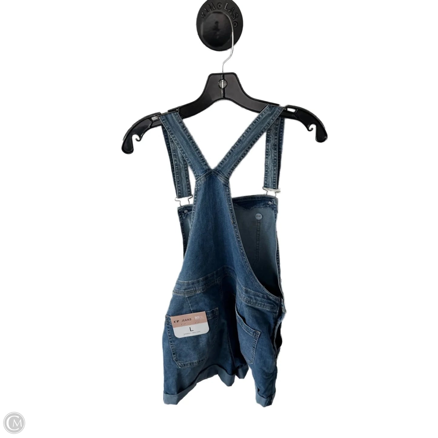 Shortalls By Clothes Mentor In Blue Denim, Size: L