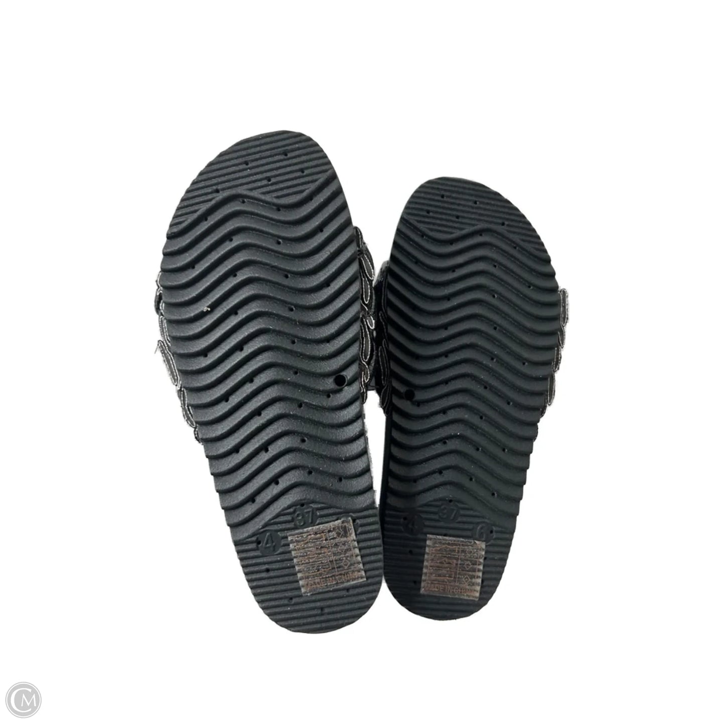 Sandals Flats By Clothes Mentor In Black, Size: 6