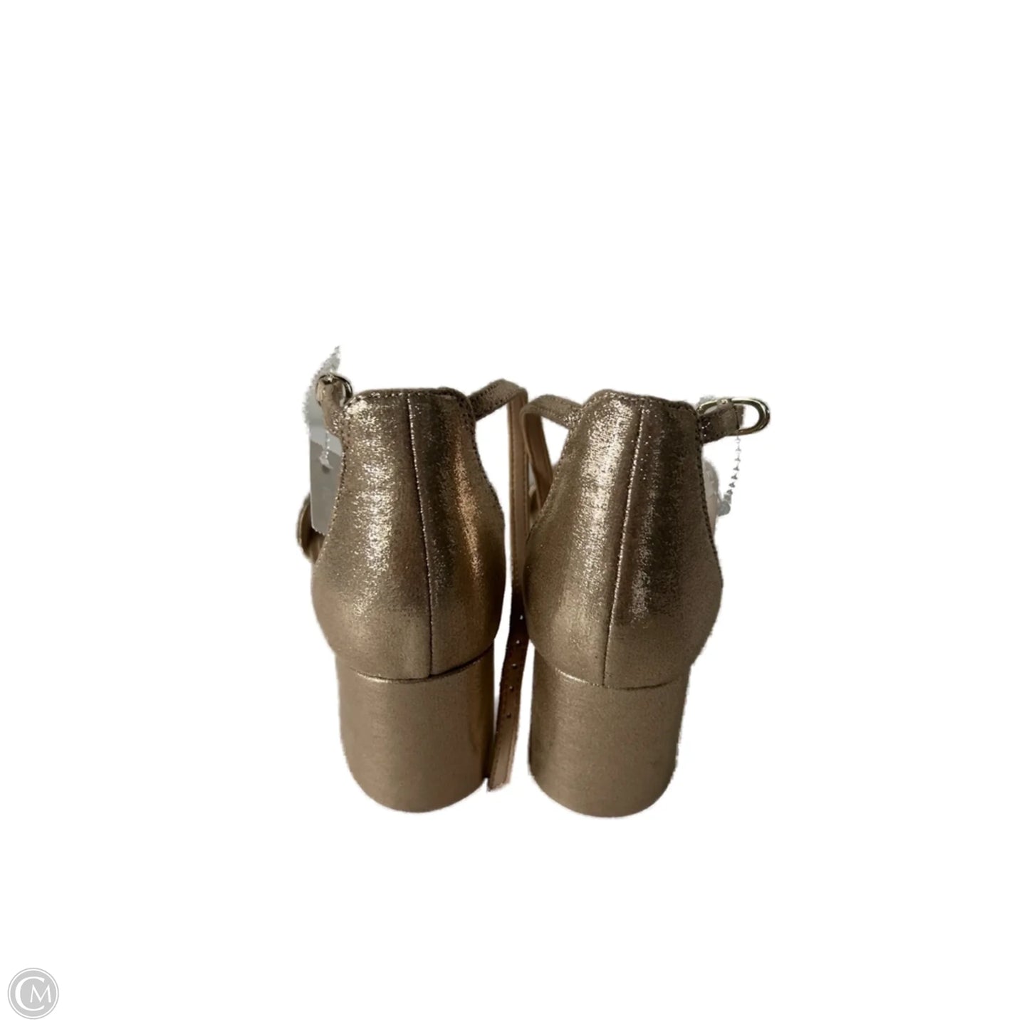 Sandals Heels Block By Nina In Gold & Silver, Size: 6.5