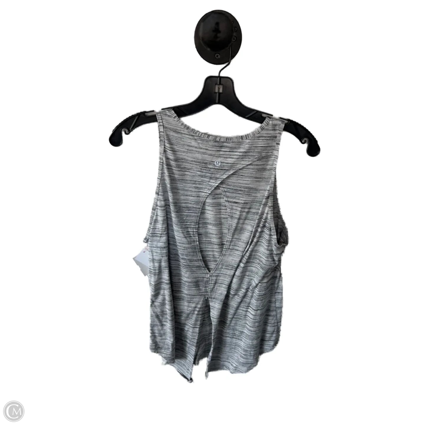 Athletic Tank Top By Lululemon In Black & Grey, Size: L
