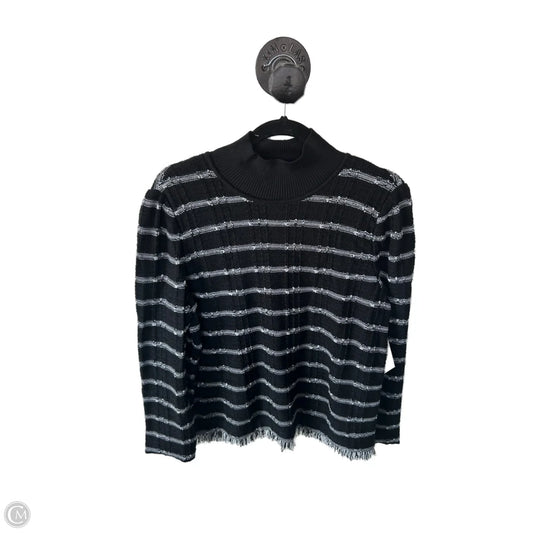 Sweater By Ming Wang In Black & White, Size: M
