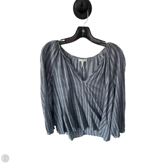 Top Long Sleeve By Joie In Black & White, Size: L